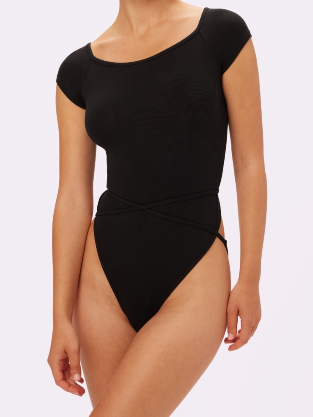 Comfort Rib Tie-Back Bodysuit | Lush Rib